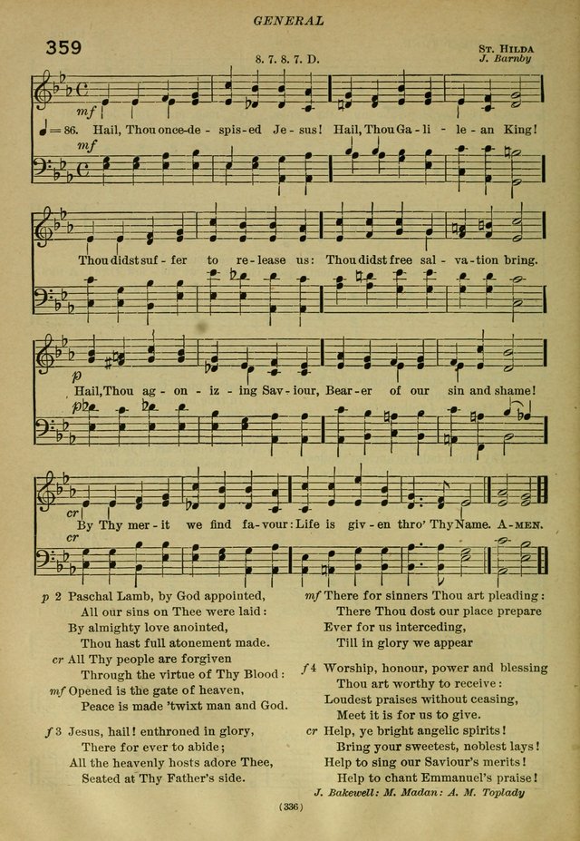 The Church Hymnal: containing hymns approved and set forth by the general conventions of 1892 and 1916; together with hymns for the use of guilds and brotherhoods, and for special occasions (Rev. ed) page 337
