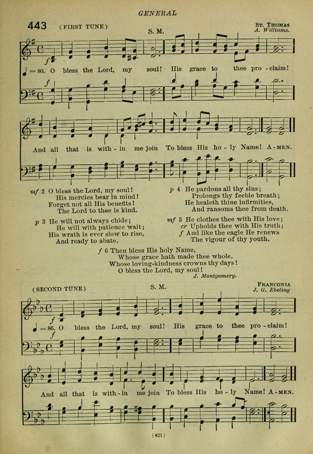 The Church Hymnal: containing hymns approved and set forth by the general conventions of 1892 and 1916; together with hymns for the use of guilds and brotherhoods, and for special occasions (Rev. ed) page 422