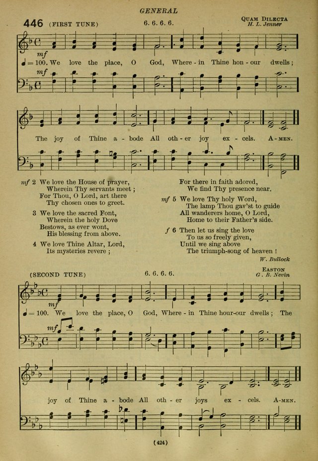 The Church Hymnal: containing hymns approved and set forth by the general conventions of 1892 and 1916; together with hymns for the use of guilds and brotherhoods, and for special occasions (Rev. ed) page 425