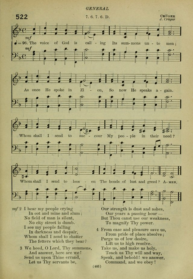 The Church Hymnal: containing hymns approved and set forth by the general conventions of 1892 and 1916; together with hymns for the use of guilds and brotherhoods, and for special occasions (Rev. ed) page 486
