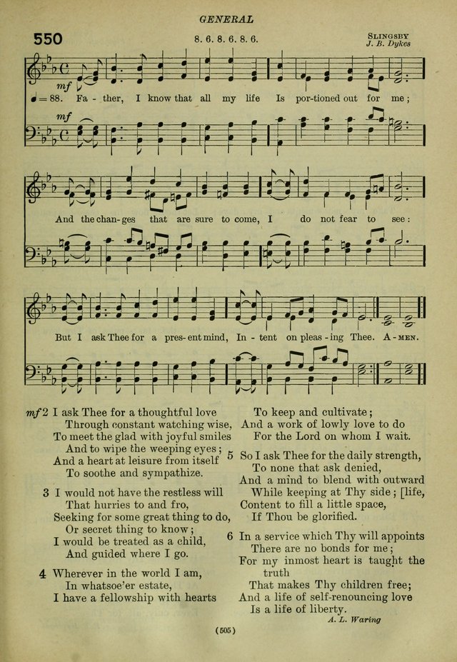 The Church Hymnal: containing hymns approved and set forth by the general conventions of 1892 and 1916; together with hymns for the use of guilds and brotherhoods, and for special occasions (Rev. ed) page 506