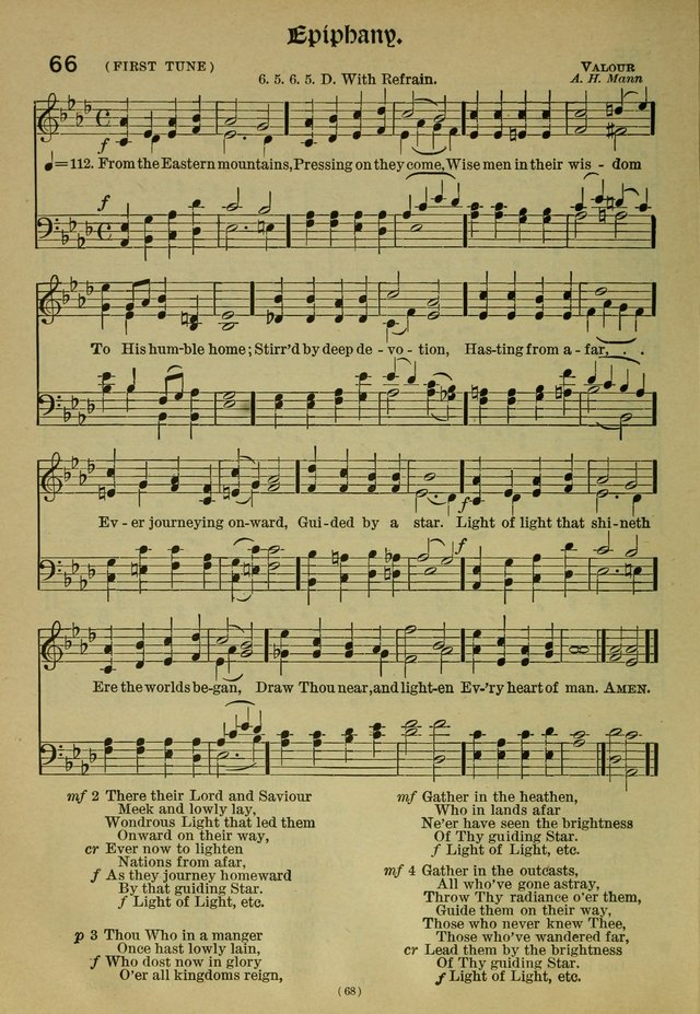 The Church Hymnal: containing hymns approved and set forth by the general conventions of 1892 and 1916; together with hymns for the use of guilds and brotherhoods, and for special occasions (Rev. ed) page 69