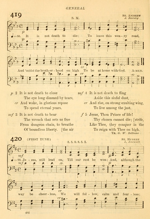 The Church Hymnal: revised and enlarged in accordance with the action of the General Convention of the Protestant Episcopal Church in the United States of America in the year of our Lord 1892... page 549