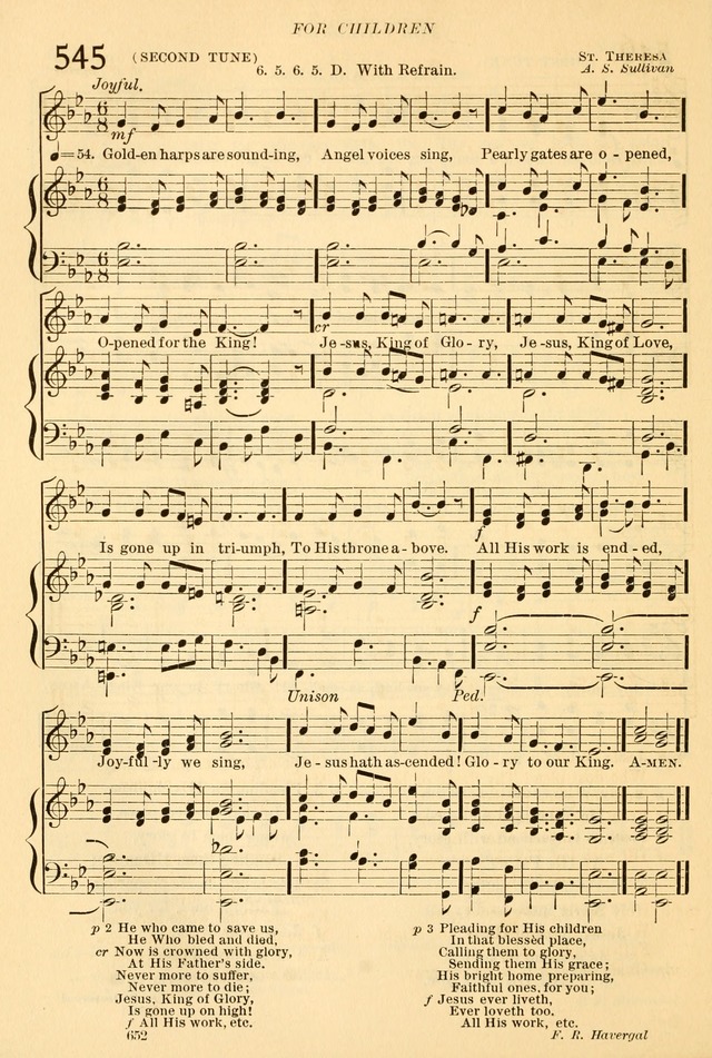 The Church Hymnal: revised and enlarged in accordance with the action of the General Convention of the Protestant Episcopal Church in the United States of America in the year of our Lord 1892... page 709