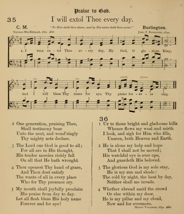 College Hymnal: a selection of Christian praise-songs for the uses of worship in universities, colleges and advanced schools. page 37