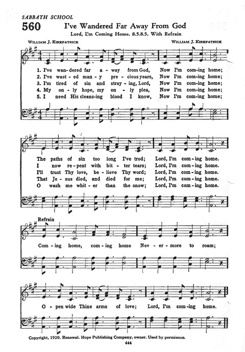 The Church Hymnal: the official hymnal of the Seventh-Day Adventist Church page 436