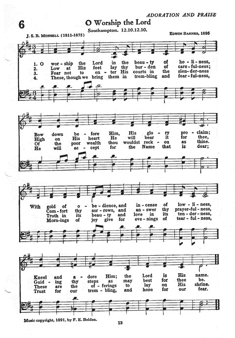 The Church Hymnal: the official hymnal of the Seventh-Day Adventist Church page 5
