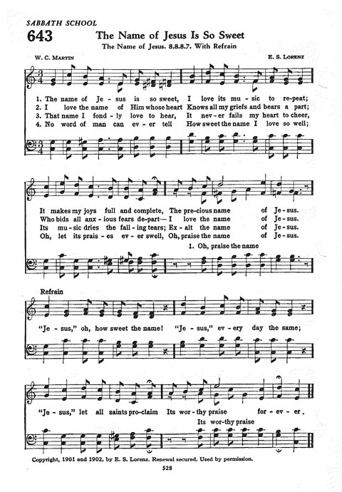 The Church Hymnal: the official hymnal of the Seventh-Day Adventist Church page 520