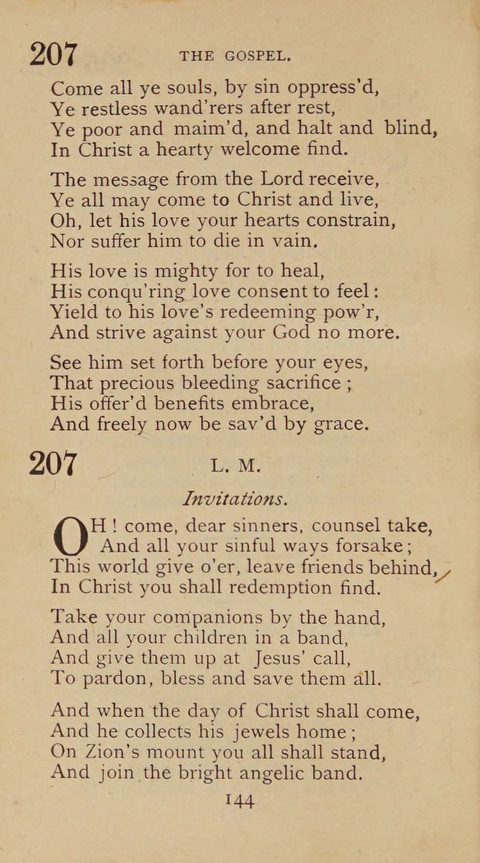 A Collection of Hymns and Sacred Songs: suited to both private and public devotions, and especially adapted to the wants and uses of the brethren of the Old German Baptist Church page 138