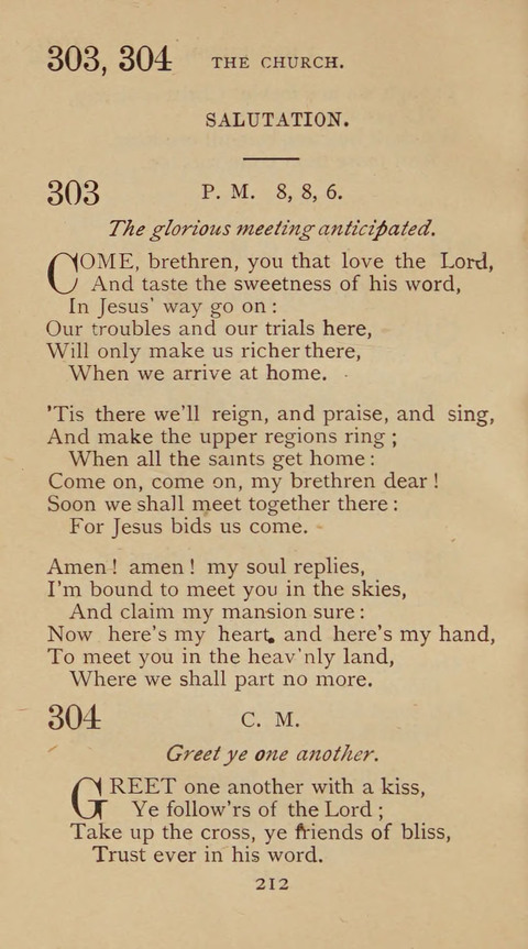 A Collection of Hymns and Sacred Songs: suited to both private and public devotions, and especially adapted to the wants and uses of the brethren of the Old German Baptist Church page 206