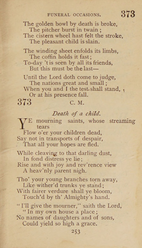 A Collection of Hymns and Sacred Songs: suited to both private and public devotions, and especially adapted to the wants and uses of the brethren of the Old German Baptist Church page 247