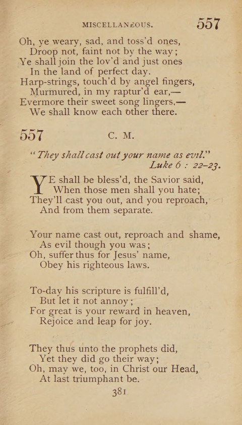 A Collection of Hymns and Sacred Songs: suited to both private and public devotions, and especially adapted to the wants and uses of the brethren of the Old German Baptist Church page 375