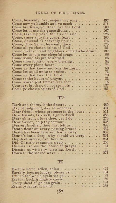 A Collection of Hymns and Sacred Songs: suited to both private and public devotions, and especially adapted to the wants and uses of the brethren of the Old German Baptist Church page 381