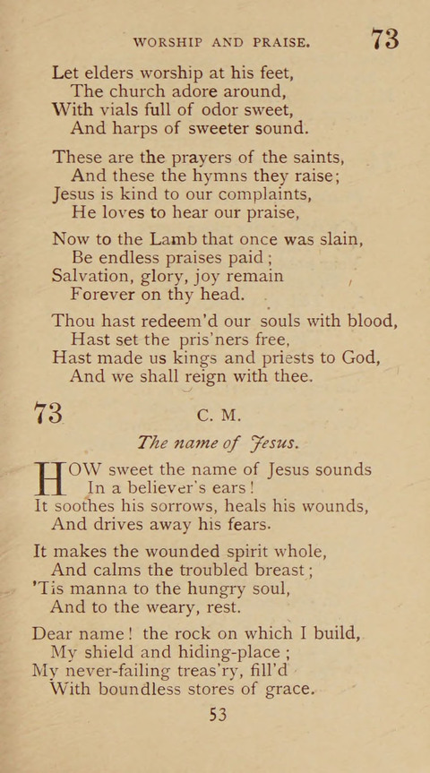 A Collection of Hymns and Sacred Songs: suited to both private and public devotions, and especially adapted to the wants and uses of the brethren of the Old German Baptist Church page 47