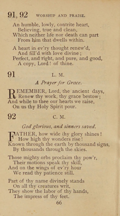 A Collection of Hymns and Sacred Songs: suited to both private and public devotions, and especially adapted to the wants and uses of the brethren of the Old German Baptist Church page 60