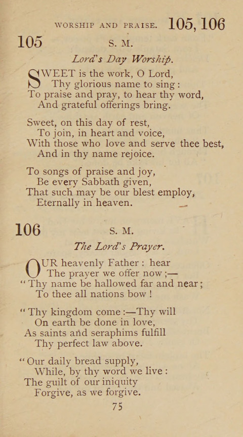 A Collection of Hymns and Sacred Songs: suited to both private and public devotions, and especially adapted to the wants and uses of the brethren of the Old German Baptist Church page 69