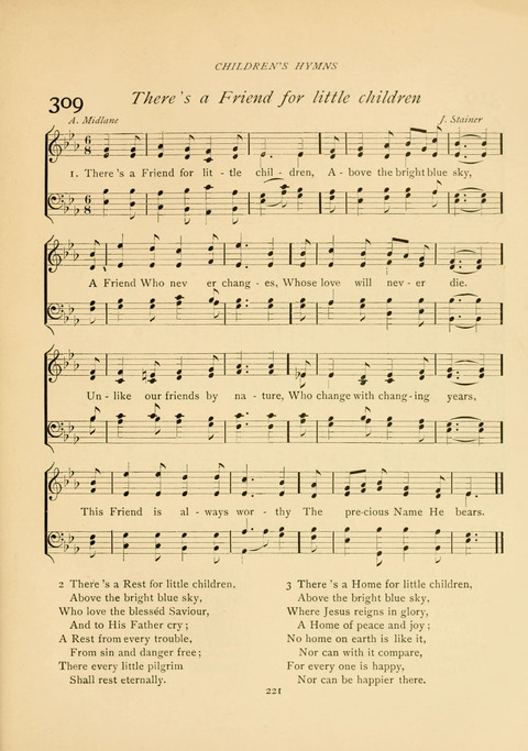 The Calvary Hymnal: for Sunday School, Prayer Meeting and Church Service page 221