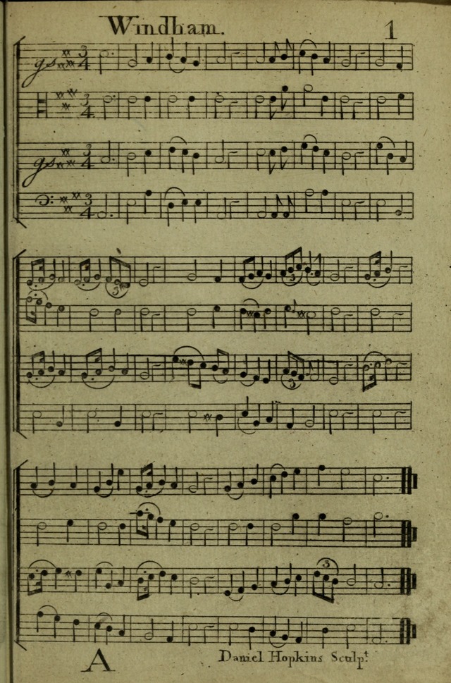 A Collection of Hymn Tunes from the most modern and approved authors page 1