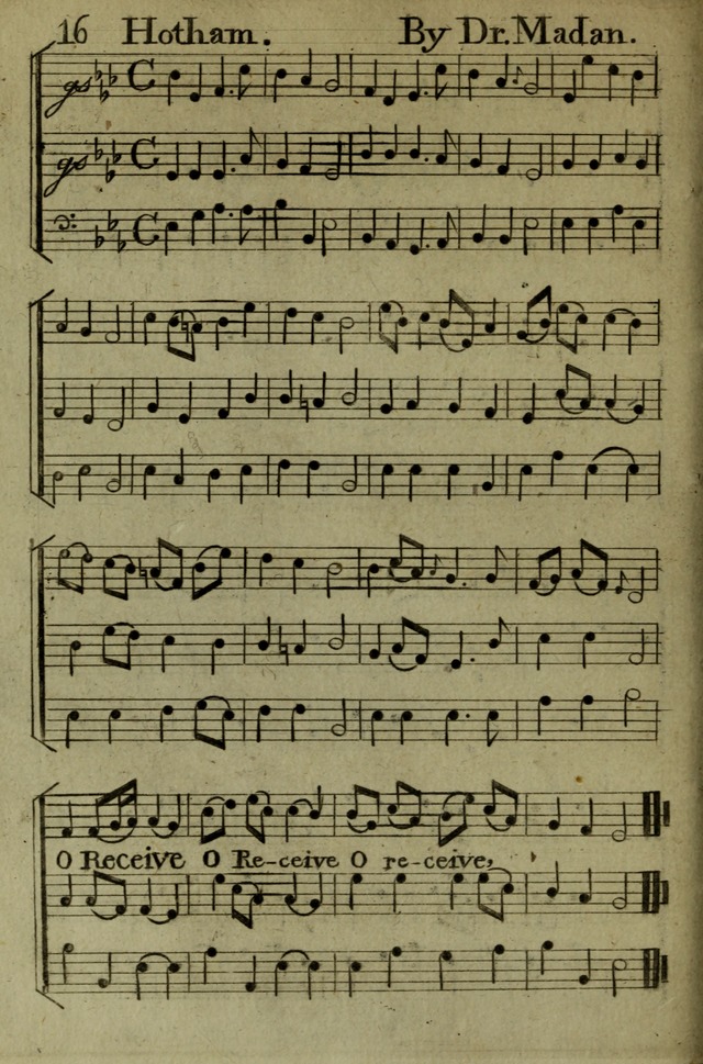 A Collection of Hymn Tunes from the most modern and approved authors page 16