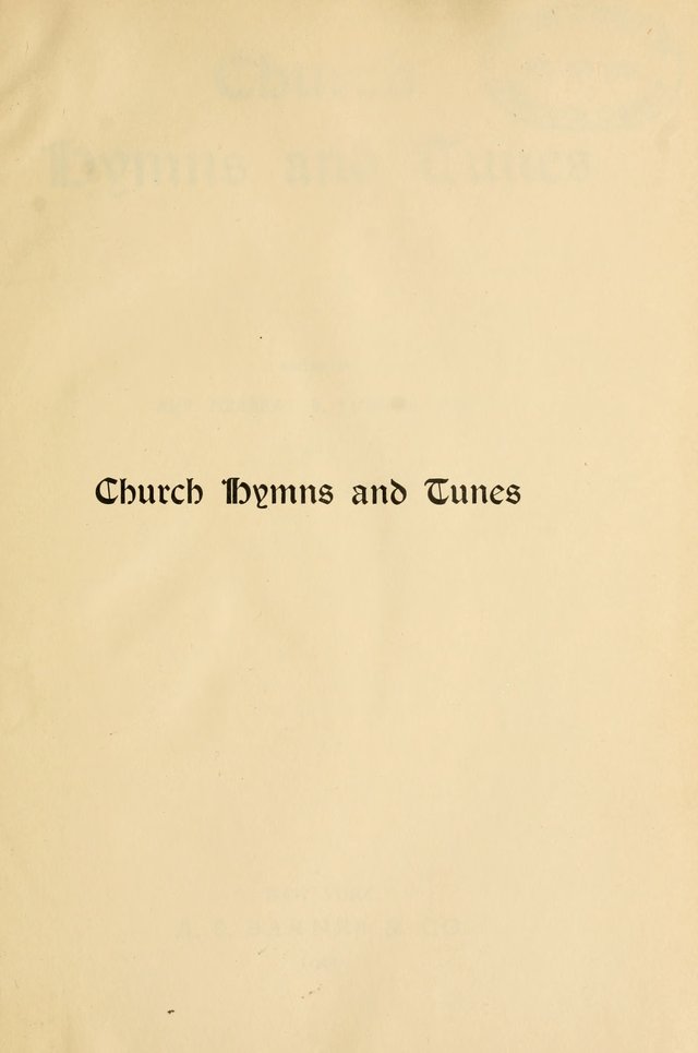 Church Hymns and Tunes page v
