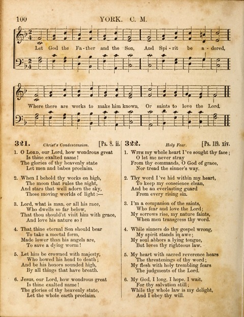 Congregational Hymn and Tune Book; containing the Psalms and Hymns of the General Association of Connecticut, adapted to Suitable Tunes page 100