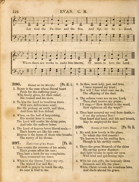 Congregational Hymn and Tune Book; containing the Psalms and Hymns of the General Association of Connecticut, adapted to Suitable Tunes page 124