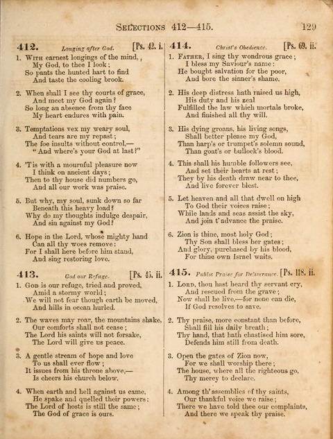 Congregational Hymn and Tune Book; containing the Psalms and Hymns of the General Association of Connecticut, adapted to Suitable Tunes page 129