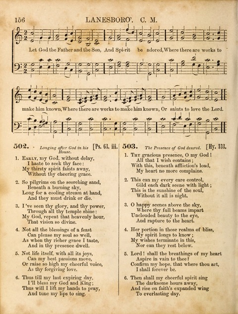 Congregational Hymn and Tune Book; containing the Psalms and Hymns of the General Association of Connecticut, adapted to Suitable Tunes page 156