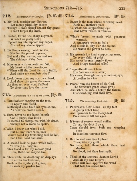 Congregational Hymn and Tune Book; containing the Psalms and Hymns of the General Association of Connecticut, adapted to Suitable Tunes page 223