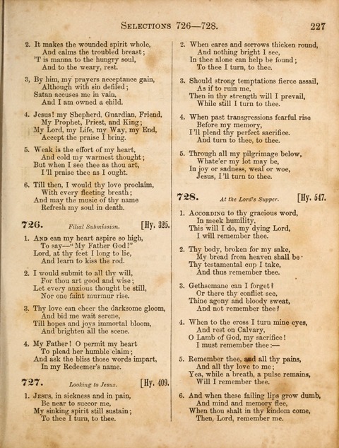Congregational Hymn and Tune Book; containing the Psalms and Hymns of the General Association of Connecticut, adapted to Suitable Tunes page 227