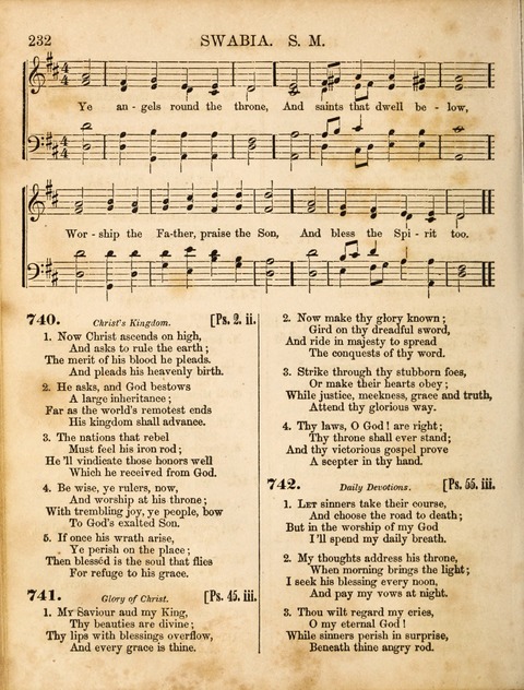 Congregational Hymn and Tune Book; containing the Psalms and Hymns of the General Association of Connecticut, adapted to Suitable Tunes page 232