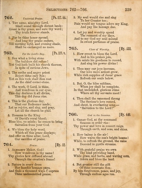 Congregational Hymn and Tune Book; containing the Psalms and Hymns of the General Association of Connecticut, adapted to Suitable Tunes page 239