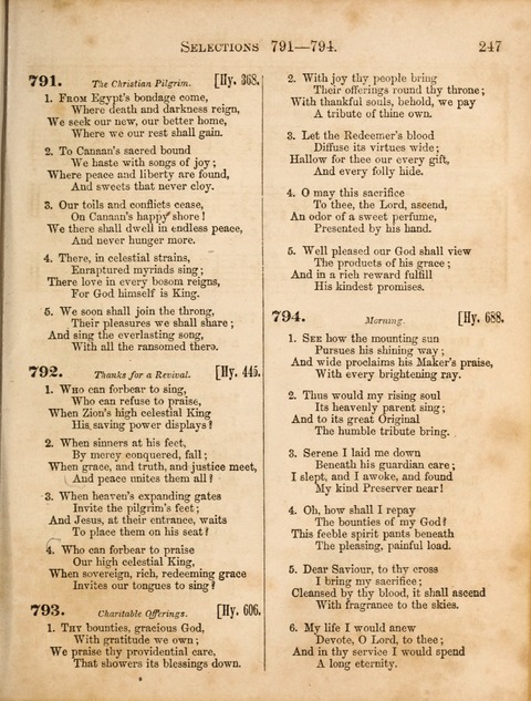 Congregational Hymn and Tune Book; containing the Psalms and Hymns of the General Association of Connecticut, adapted to Suitable Tunes page 247