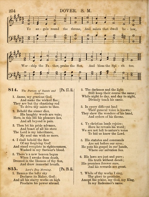 Congregational Hymn and Tune Book; containing the Psalms and Hymns of the General Association of Connecticut, adapted to Suitable Tunes page 254