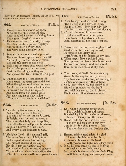 Congregational Hymn and Tune Book; containing the Psalms and Hymns of the General Association of Connecticut, adapted to Suitable Tunes page 271