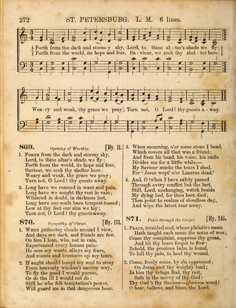 Congregational Hymn and Tune Book; containing the Psalms and Hymns of the General Association of Connecticut, adapted to Suitable Tunes page 272