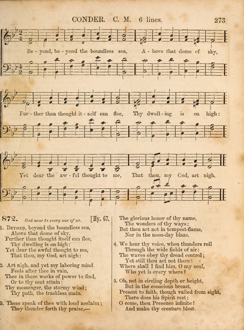 Congregational Hymn and Tune Book; containing the Psalms and Hymns of the General Association of Connecticut, adapted to Suitable Tunes page 273