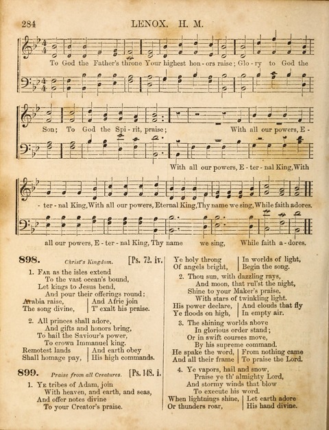 Congregational Hymn and Tune Book; containing the Psalms and Hymns of the General Association of Connecticut, adapted to Suitable Tunes page 284