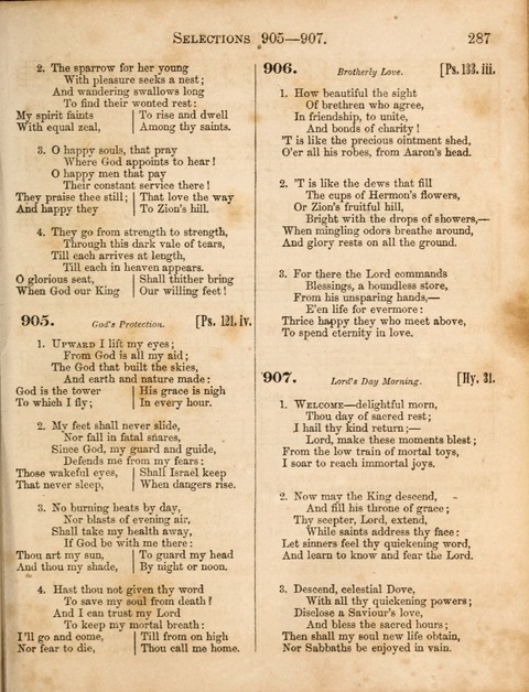 Congregational Hymn and Tune Book; containing the Psalms and Hymns of the General Association of Connecticut, adapted to Suitable Tunes page 287