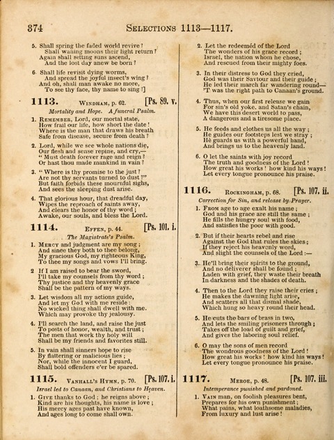 Congregational Hymn and Tune Book; containing the Psalms and Hymns of the General Association of Connecticut, adapted to Suitable Tunes page 376