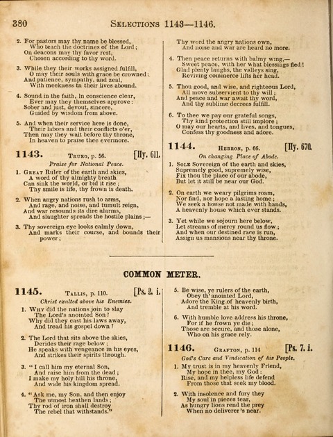 Congregational Hymn and Tune Book; containing the Psalms and Hymns of the General Association of Connecticut, adapted to Suitable Tunes page 382