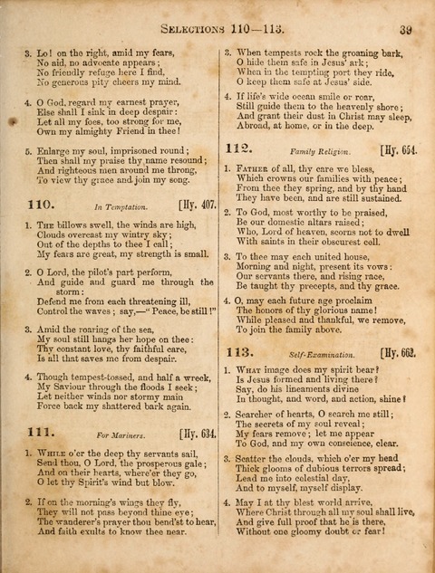Congregational Hymn and Tune Book; containing the Psalms and Hymns of the General Association of Connecticut, adapted to Suitable Tunes page 39