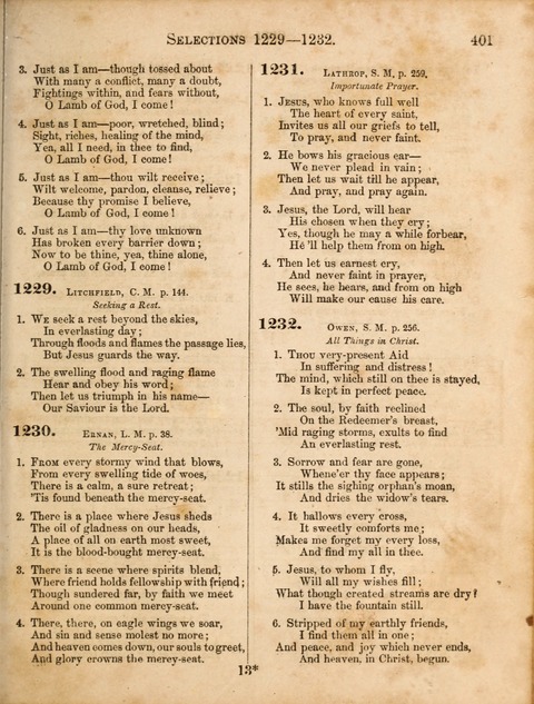 Congregational Hymn and Tune Book; containing the Psalms and Hymns of the General Association of Connecticut, adapted to Suitable Tunes page 405