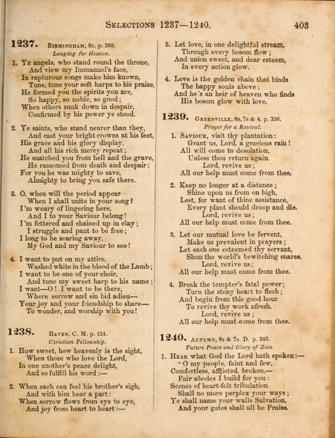 Congregational Hymn and Tune Book; containing the Psalms and Hymns of the General Association of Connecticut, adapted to Suitable Tunes page 407