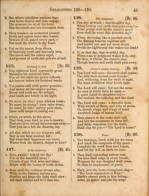 Congregational Hymn and Tune Book; containing the Psalms and Hymns of the General Association of Connecticut, adapted to Suitable Tunes page 43