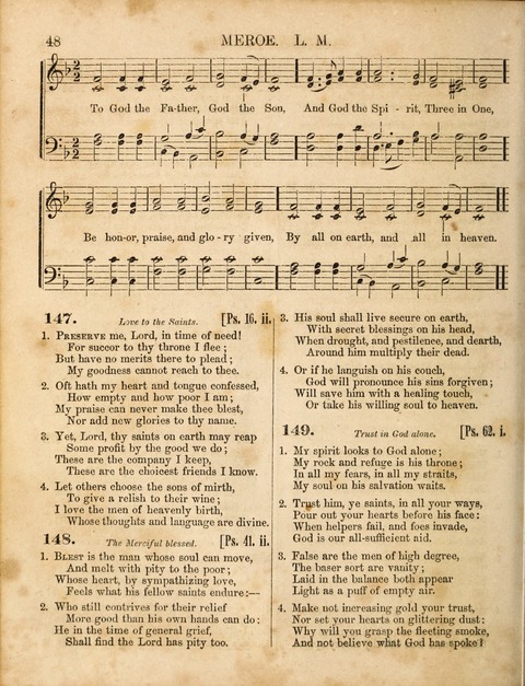 Congregational Hymn and Tune Book; containing the Psalms and Hymns of the General Association of Connecticut, adapted to Suitable Tunes page 48