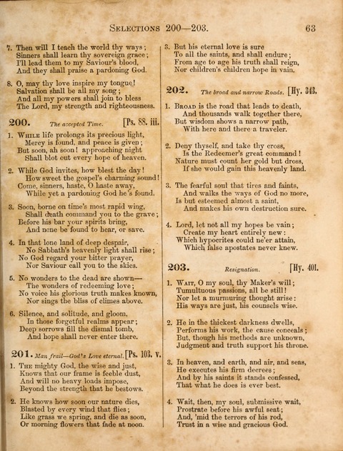 Congregational Hymn and Tune Book; containing the Psalms and Hymns of the General Association of Connecticut, adapted to Suitable Tunes page 63