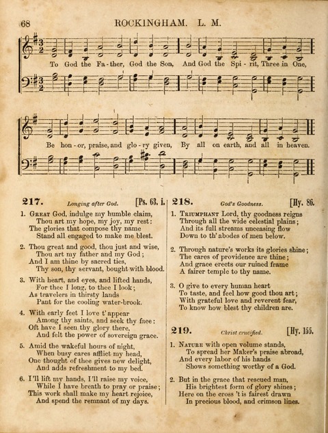 Congregational Hymn and Tune Book; containing the Psalms and Hymns of the General Association of Connecticut, adapted to Suitable Tunes page 68