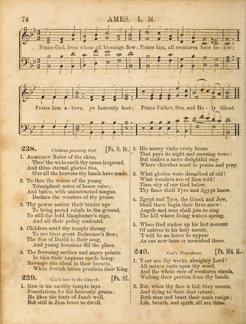 Congregational Hymn and Tune Book; containing the Psalms and Hymns of the General Association of Connecticut, adapted to Suitable Tunes page 74