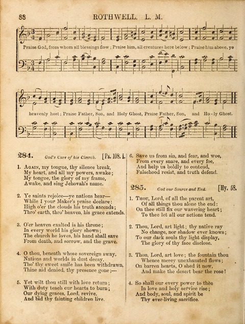 Congregational Hymn and Tune Book; containing the Psalms and Hymns of the General Association of Connecticut, adapted to Suitable Tunes page 88
